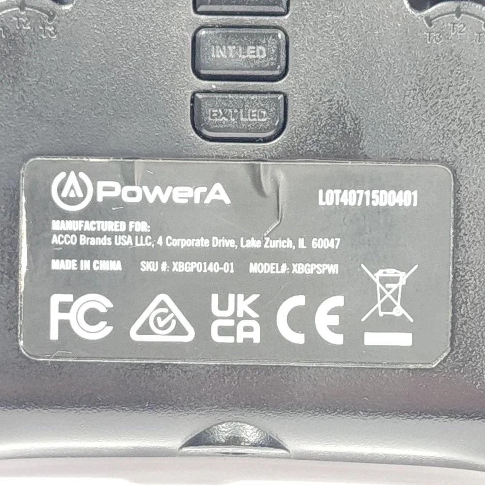 PowerA Advantage Wired Controller Xbox XBGPSPWI‎ Untested Parts only & Case